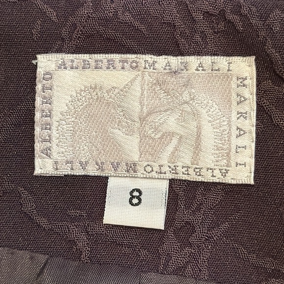 Alberto Makali Vintage Chocolate Embossed Abstract Hook Eye Embellished Jacket 8 - Picture 10 of 15